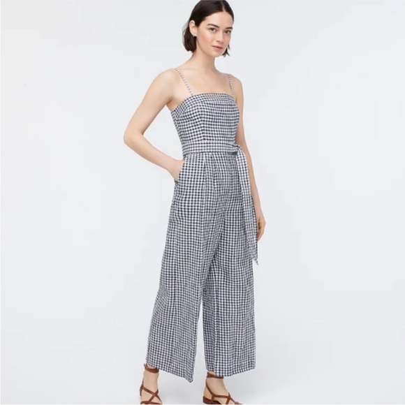 J.crew linen gingham jumpsuit - Picture 2 of 9